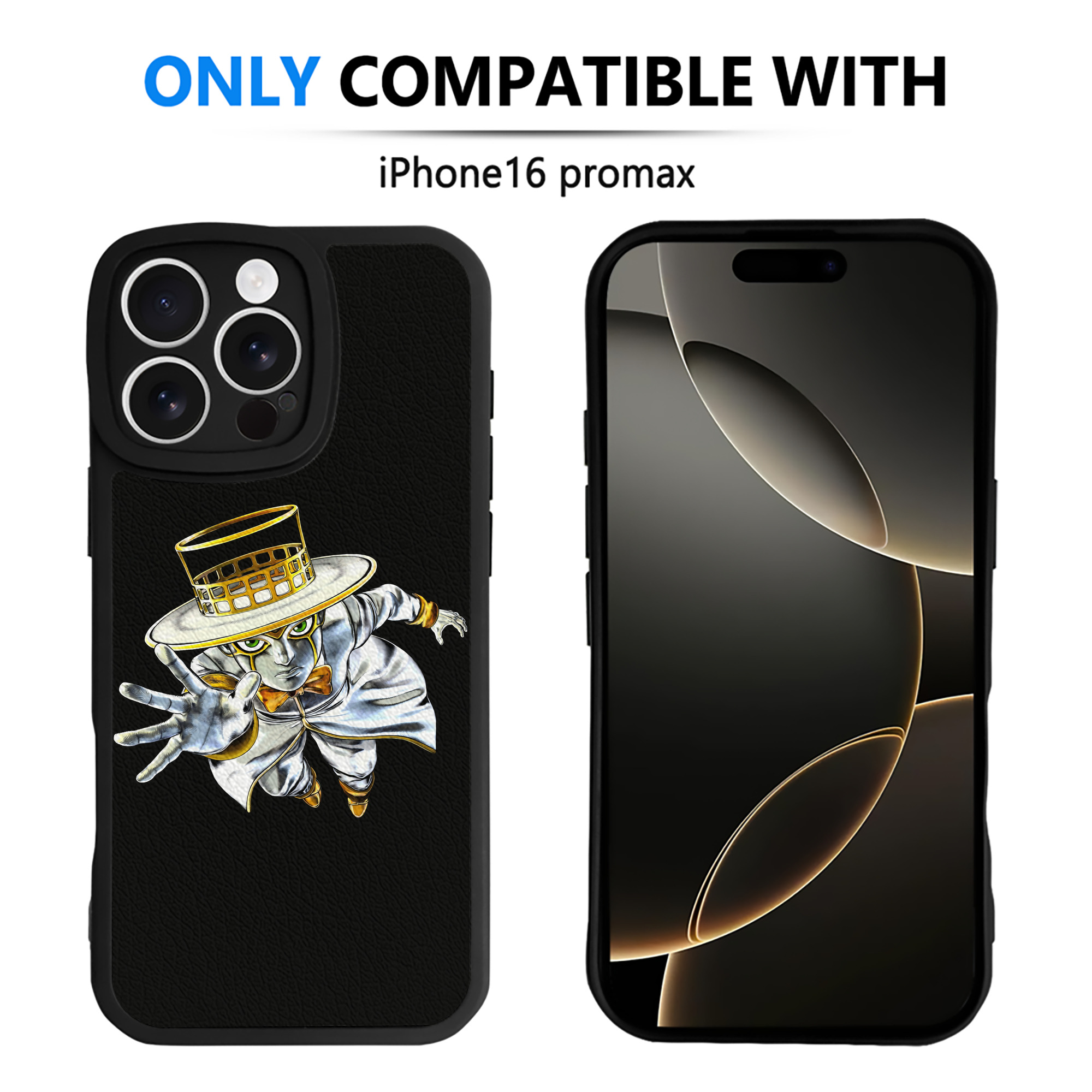 （画像用） ジョジョの奇妙な冒険 岸辺 露伴（きしべ ろはん） JoJo's Bizarre Adventure Rohan Kishibe 【iPhone 16シリーズ対応】シリコンスマホケース（レザー調） 材質：シリコン